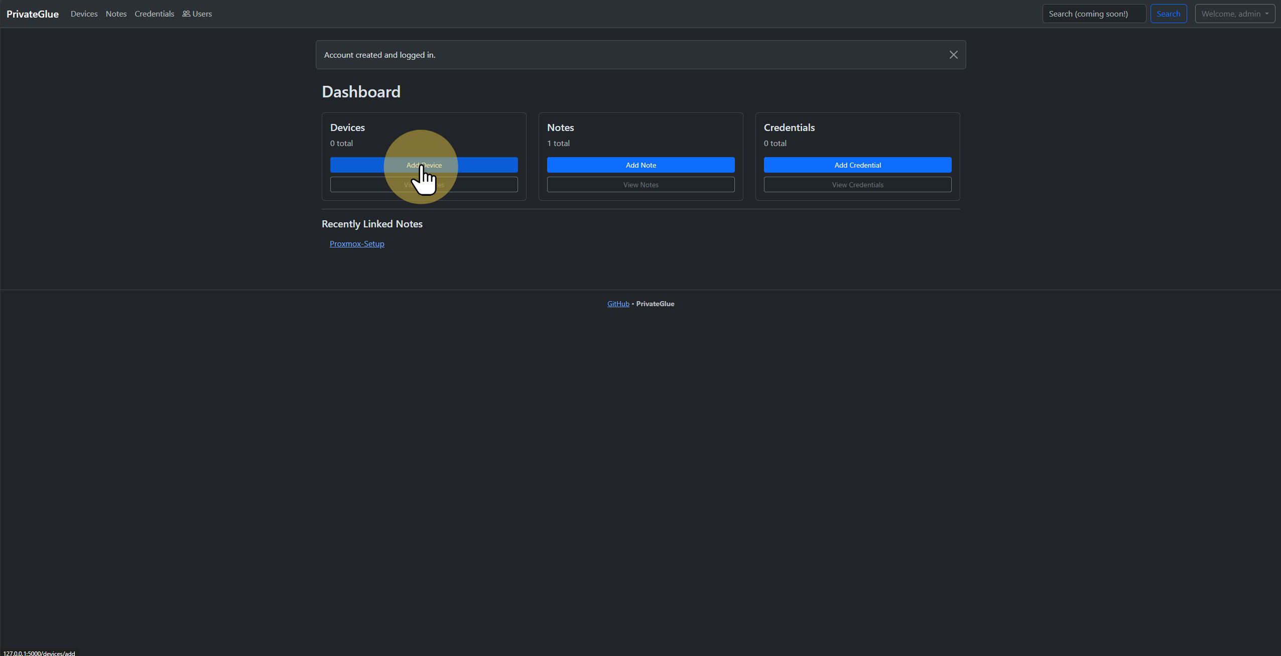 Dashboard overview